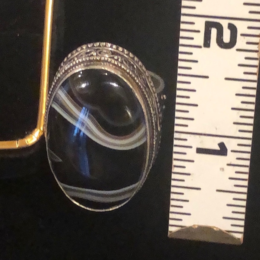 Botswana Agate Silver Ring - image 6